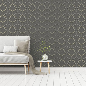 Milano-Wave-Trellis-Charcoal-Wallpaper-by-Fine-Decor-M95614