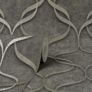 Milano-Wave-Trellis-Charcoal-Wallpaper-by-Fine-Decor-M95614