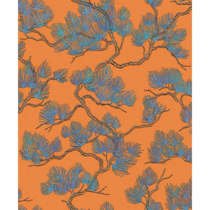Wall-Fabric-Pine-Tree-Orange-Wallpaper-by-design-id-WF121016