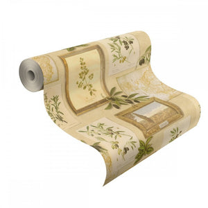 Tiles-More-Frames-Beige-Washable-Wallpaper-by-Rasch-307214