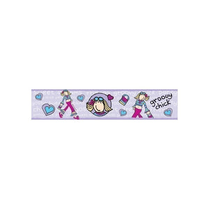 Groovy Chick Lilac Border by Bang on the Door