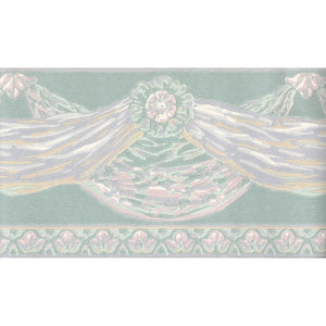 Kensington Swag Green 10 Metre Border 230724 by John Wilman