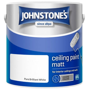 Brilliant White Matt Emulsion - Johnstones Flexible Ceiling Paint