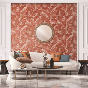 Grace-Tropical-Palm-Leaf-Orange-Beige-Wallpaper-by-design-id-GR322107