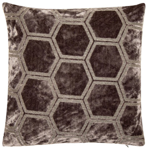 Ivor Slate Honeycomb 56cm Square Cushion from Malini