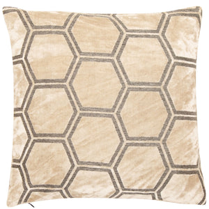 Ivor Cream Honeycomb 43cm Square Cushion from Malini