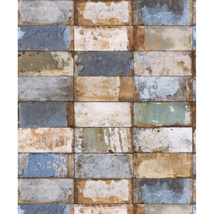 Natural-Faux-Brick-Effect-Blue-Gold-Wallpaper-by-design-id-NF232023