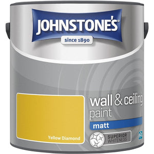 Yellow Diamond Matt Emulsion - Johnstones Wall and Ceiling Paint