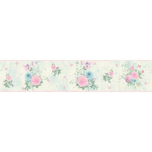 Djooz Shabby Chic Green Floral Border by AS Creation 35876-3