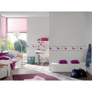 Esprit Kids 5 Bright Pink / Grey / White Unicorn Border by AS Creation 35705-2