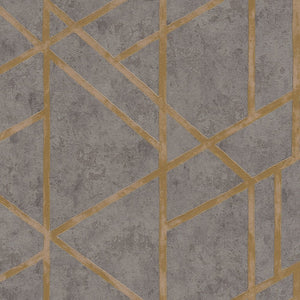 Francesca-Charcoal-Gold-Heavyweight-Sculptured-Vinyl-Wallpaper-by-AS-Creations-36928-1