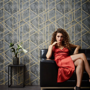 Francesca-Charcoal-Gold-Heavyweight-Sculptured-Vinyl-Wallpaper-by-AS-Creations-36928-1