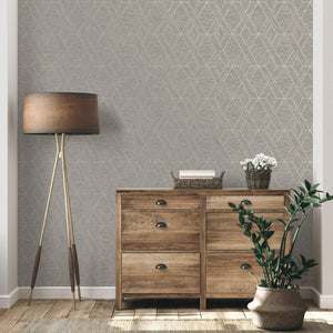 Miya-Geo-Panel-Textured-Wallpaper-Grey-by-Fine-Decor-FD43152