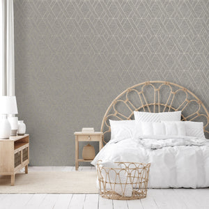 Miya-Geo-Panel-Textured-Wallpaper-Grey-by-Fine-Decor-FD43152