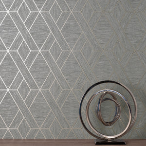 Miya-Geo-Panel-Textured-Wallpaper-Grey-by-Fine-Decor-FD43152