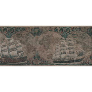 World Map Antique Gold Border By Imperial 57809