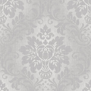 Fabric-Damask-Silver-Glitter-Wallpaper-by-Royal-House-From-Grandeco-A10904
