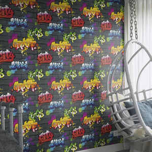 Kids-Club-Neon-Graffiti-Black-Wallpaper-by-Rasch-237801