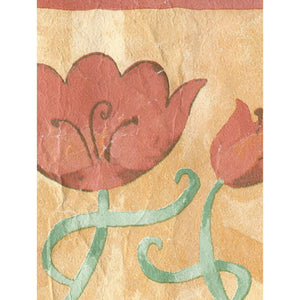 Ceroc Modern Tulip Terracotta 10 Metre Border by Fine Decor B5833