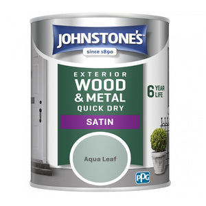 Aqua Leaf Exterior Quick Dry Satin - Johnstones Exterior Wood & Metal Paint