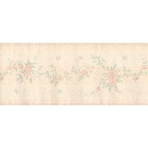 Pretty Floral Cream / Pink 10 Metre Border by Primrose 702