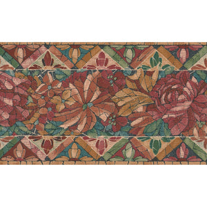 Palace Gardens Mosaic Floral Terracotta 6 Metre Border by Fine Decor WWB428