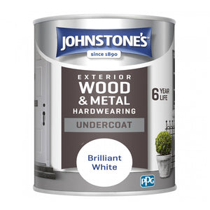 Brilliant White Exterior Hardwearing Undercoat - Johnstones Exterior Wood & Metal Paint