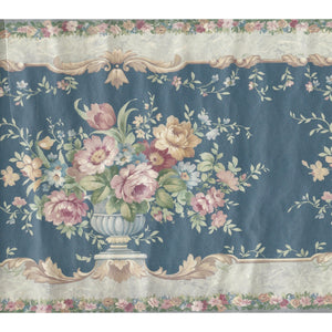 Traditional Floral Blue Wide Border by Shand Kydd 88608