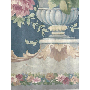 Traditional Floral Blue Wide Border by Shand Kydd 88608