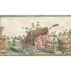 Washing Time Green Border by Rosedale CYB1537