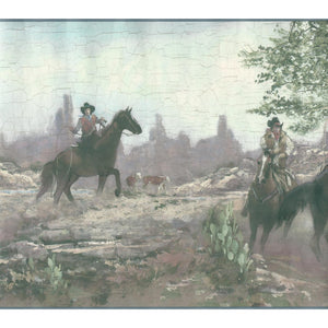 Wild West Blue Border by Rosedale 241B63518