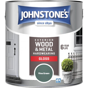 Vine Green Exterior Hardwearing Gloss - Johnstones Exterior Wood & Metal Paint