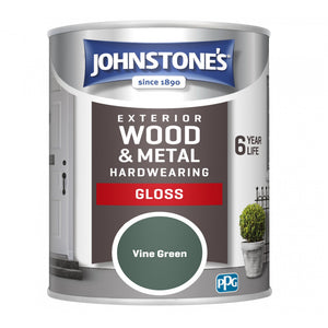 Vine Green Exterior Hardwearing Gloss - Johnstones Exterior Wood & Metal Paint
