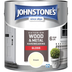 Cream Exterior Hardwearing Gloss - Johnstones Exterior Wood & Metal Paint