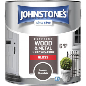 Smooth Chocolate Exterior Hardwearing Gloss - Johnstones Exterior Wood & Metal Paint