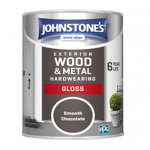 Smooth Chocolate Exterior Hardwearing Gloss - Johnstones Exterior Wood & Metal Paint