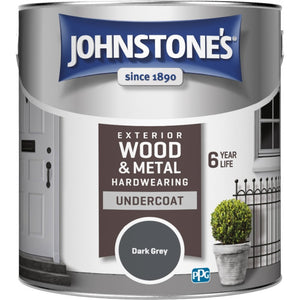 Grey Exterior Hardwearing Undercoat - Johnstones Exterior Wood & Metal Paint