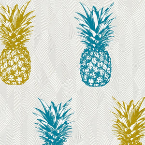 Club-Tropicana-Pineapple-Teal-Gold-Wallpaper-by-AS-Creation-35997-2