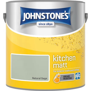 Natural Sage Matt Emulsion - Johnstones Kitchen Matt Wall and Ceiling Paint