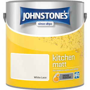 White Lace Matt Emulsion - Johnstones Kitchen Matt Wall and Ceiling Paint