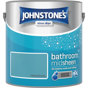 Island Breeze Soft Sheen Emulsion - Johnstones Bathroom Mid Sheen Wall and Ceiling Paint