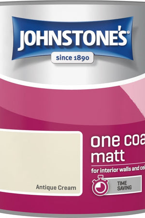 Antique Cream Matt Emulsion - Johnstones One Coat Wall and Ceiling Paint