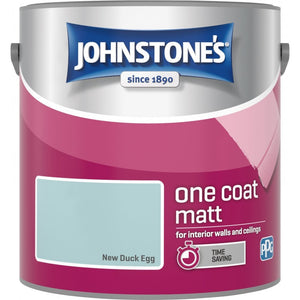 New Duck Egg Matt Emulsion - Johnstones One Coat Wall and Ceiling Paint