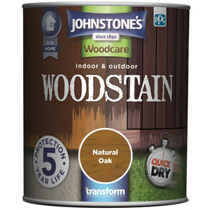 Natural Oak Satin - Johnstone's Indoor & Outdoor Woodstain