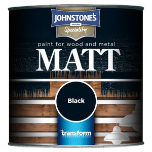 Matt Black For Wood & Metal - Johnstone's Speciality Paint