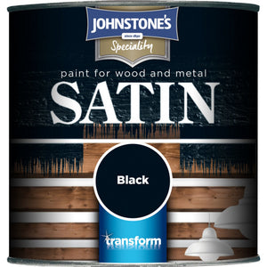Satin Black For Wood & Metal - Johnstone's Speciality Paint