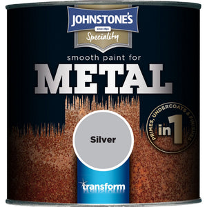Smooth Paint For Metal Silver - Johnstone's Speciality Paint