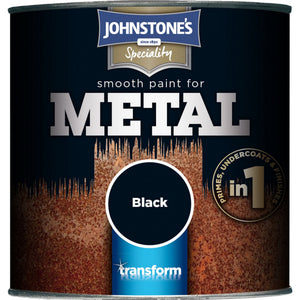 Smooth Paint For Metal Black - Johnstone's Speciality Paint