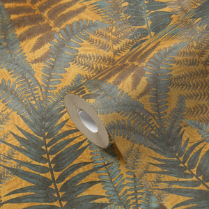 Famous-Garden-Tropical-Fern-Yellow-Wallpaper-by-AS-Creation-39347-2