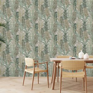 Famous-Garden-Tropical-Fern-Beige-Green-Wallpaper-by-AS-Creation-39347-4